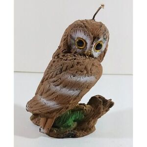 Ceramic BISQUE OWL ON TREE STUMP Approximately 3 3/4" Tall